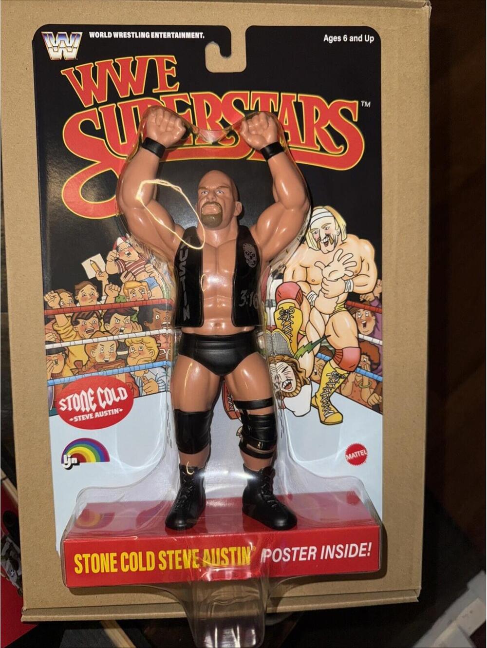 WWE Stone Cold Steve Austin LJN Mattel Wrestling Figure 2026 BLACK CARD IN HAND